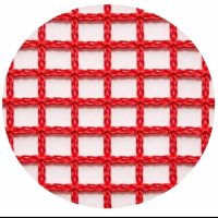 Red cotton square net